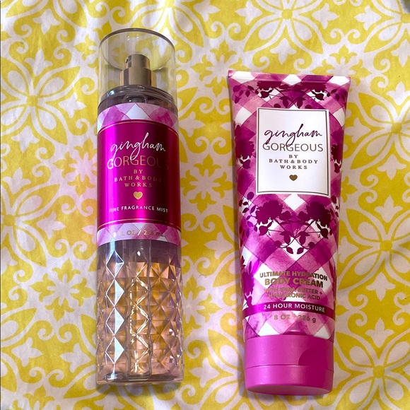 Bath & Body Works Other - Bath & Body Works Gingham Gorgeous Fragrance Mist and Body Cream-Heavenly! NWT